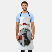 Flachbeschichtete Retriever Weihnachten Kleine Wei Schürze (Getragen)