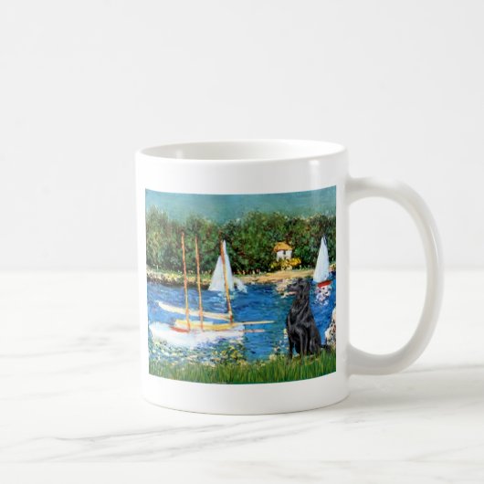 Flachbeschichteter Retriever 1 - Segelboote Kaffeetasse (Rechts)