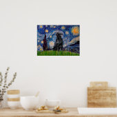 Flachbeschichteter Retriever 1 - Starry Night Poster (Küche)