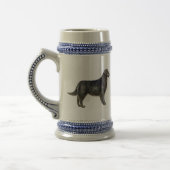 Flachbeschichteter Retriever Bierglas (Links)