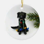 Flachbeschichteter Retriever Dog Weihnachtsschmuck (Vorne)