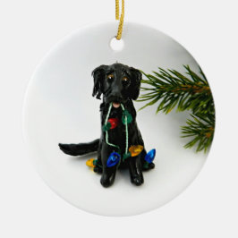 Flachbeschichteter Retriever Dog Weihnachtsschmuck
