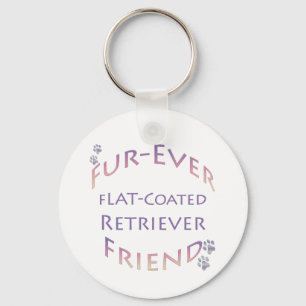 Flachbeschichteter Retriever Furever Schlüsselanhänger