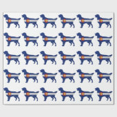 Flachbeschichteter Retriever-Hunde-Colorado-Flagge Geschenkpapier (Flach)