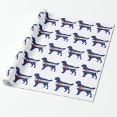 Flachbeschichteter Retriever-Hunde-Colorado-Flagge Geschenkpapier (Ungerollt)