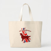 Flachbeschichteter Retriever Jumbo Stoffbeutel (Vorne)