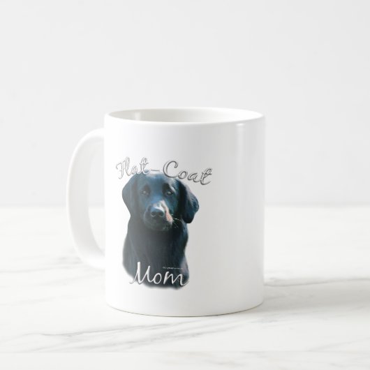 Flachbeschichteter Retriever Mama 2 Kaffeetasse (Vorderseite Links)