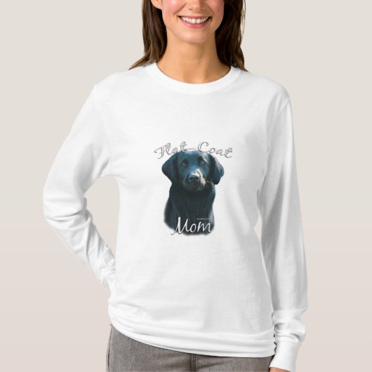 Flachbeschichteter Retriever Mama 2 T-Shirt (Vorderseite)