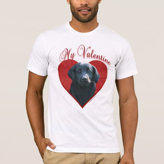 Flachbeschichteter Retriever, mein Valentin T-Shirt (Vorderseite)