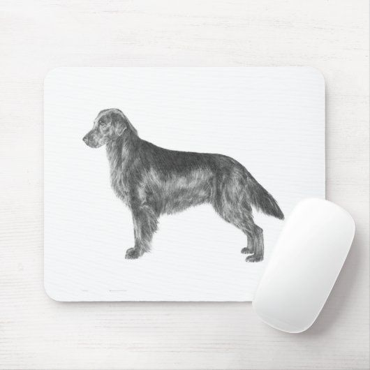 Flachbeschichteter Retriever Mousepad (Mit Mouse)