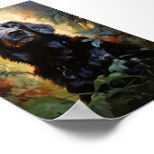 Flachbeschichteter Retriever Poster (Ecke)