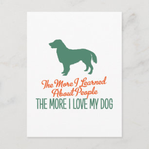 Flachbeschichteter Retriever Postkarte