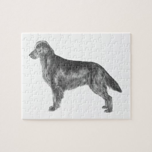 Flachbeschichteter Retriever Puzzle (Horizontal)