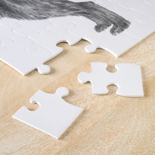 Flachbeschichteter Retriever Puzzle (Seite)