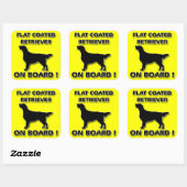 Flachbeschichteter Retriever Quadratischer Aufkleber (Blatt)