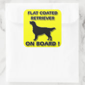 Flachbeschichteter Retriever Quadratischer Aufkleber (Tasche)