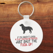 Flachbeschichteter Retriever Schlüsselanhänger (Vorderseite)