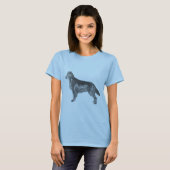 Flachbeschichteter Retriever T-Shirt (Vorne ganz)