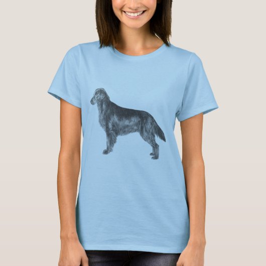 Flachbeschichteter Retriever T-Shirt (Vorderseite)