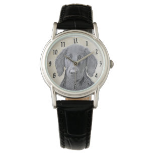 Flachbeschichtetes Retriever-Gemälde - Originale H Armbanduhr