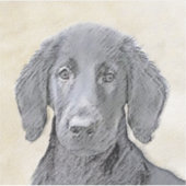 Flachbeschichtetes Retriever-Gemälde - Originale H Aufkleber (Vorderseite)