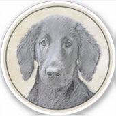 Flachbeschichtetes Retriever-Gemälde - Originale H Aufkleber (Vorderseite)