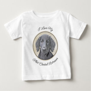 Flachbeschichtetes Retriever-Gemälde - Originale H Baby T-shirt