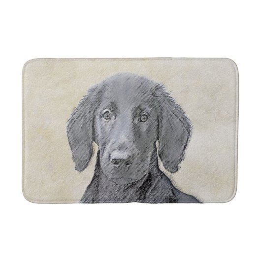 Flachbeschichtetes Retriever-Gemälde - Originale H Badematte (Vorderseite)