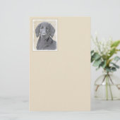 Flachbeschichtetes Retriever-Gemälde - Originale H Briefpapier (Stehend Vorderseite)