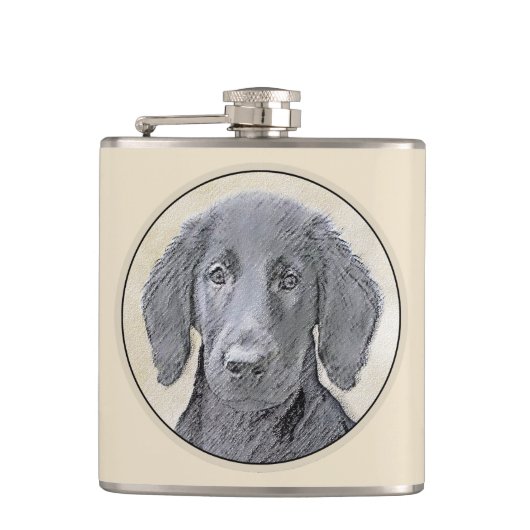 Flachbeschichtetes Retriever-Gemälde - Originale H Flachmann (Vorderseite)