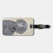 Flachbeschichtetes Retriever-Gemälde - Originale H Gepäckanhänger (Rückseite horizontal)