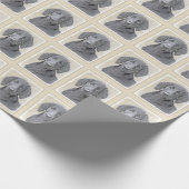 Flachbeschichtetes Retriever-Gemälde - Originale H Geschenkpapier (Ecke)