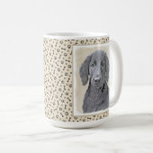 Flachbeschichtetes Retriever-Gemälde - Originale H Kaffeetasse (VorderseiteRechts)
