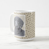 Flachbeschichtetes Retriever-Gemälde - Originale H Kaffeetasse (Vorderseite Links)