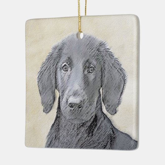 Flachbeschichtetes Retriever-Gemälde - Originale H Keramikornament (Links)