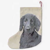 Flachbeschichtetes Retriever-Gemälde - Originale H Kleiner Weihnachtsstrumpf (Rückseite)