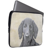 Flachbeschichtetes Retriever-Gemälde - Originale H Laptopschutzhülle (Vorne Rechts)