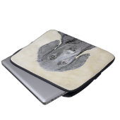 Flachbeschichtetes Retriever-Gemälde - Originale H Laptopschutzhülle (Vorne Knopf)