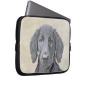 Flachbeschichtetes Retriever-Gemälde - Originale H Laptopschutzhülle (Vorne Rechts)