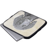 Flachbeschichtetes Retriever-Gemälde - Originale H Laptopschutzhülle (Vorne Knopf)