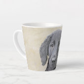 Flachbeschichtetes Retriever-Gemälde - Originale H Milchtasse (Linke Ecke)