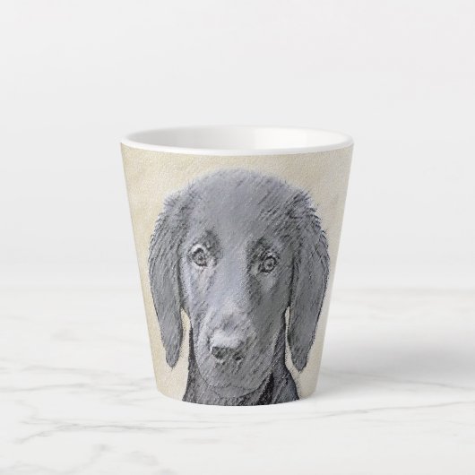 Flachbeschichtetes Retriever-Gemälde - Originale H Milchtasse (Vorderseite)