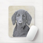 Flachbeschichtetes Retriever-Gemälde - Originale H Mousepad (Mit Mouse)
