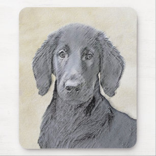 Flachbeschichtetes Retriever-Gemälde - Originale H Mousepad