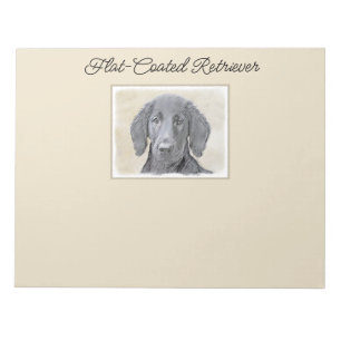 Flachbeschichtetes Retriever-Gemälde - Originale H Notizblock