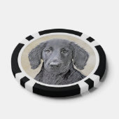Flachbeschichtetes Retriever-Gemälde - Originale H Pokerchips (Einzeln)
