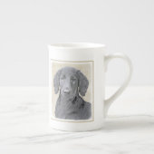 Flachbeschichtetes Retriever-Gemälde - Originale H Porzellantasse (Rechts)