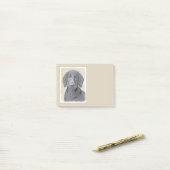 Flachbeschichtetes Retriever-Gemälde - Originale H Post-it Klebezettel (Auf Schreibtisch)