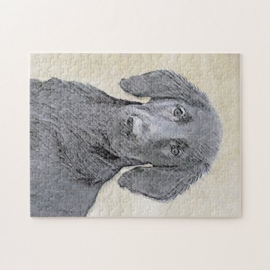 Flachbeschichtetes Retriever-Gemälde - Originale H Puzzle (Horizontal)