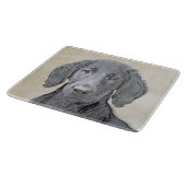 Flachbeschichtetes Retriever-Gemälde - Originale H Schneidebrett (Ecke)